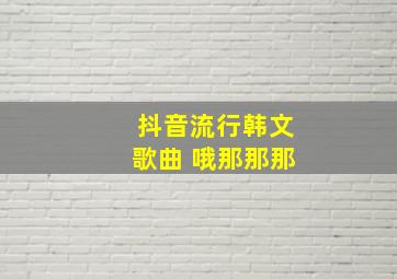 抖音流行韩文歌曲 哦那那那